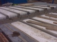 A completed block and beam floor construction ready for 100mm concrete slab to be laid on top