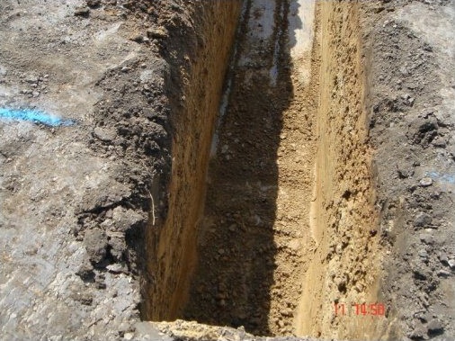 Uncovered clay dig