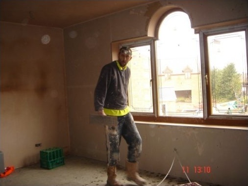 Plasterer at work