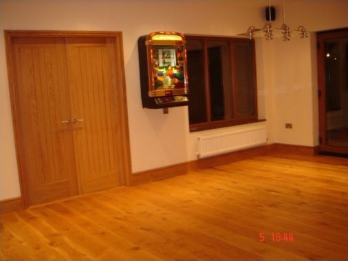 Solid oak doors and oak flooring