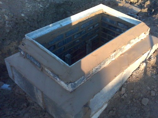 Manhole built ready for lid